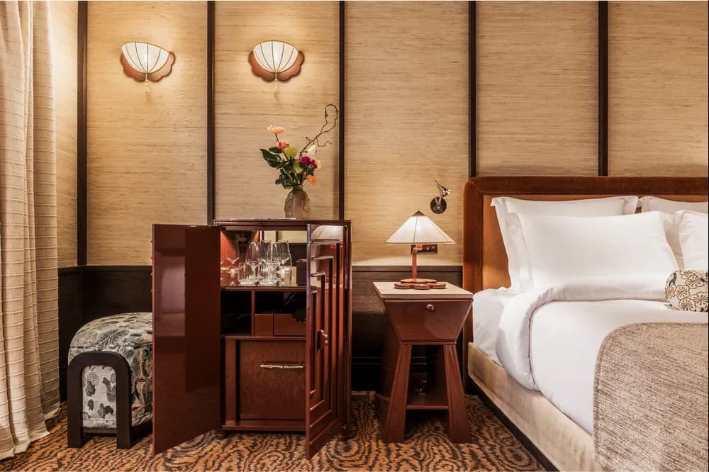 Hotel Hana guest room with Japanese-Parisian design details