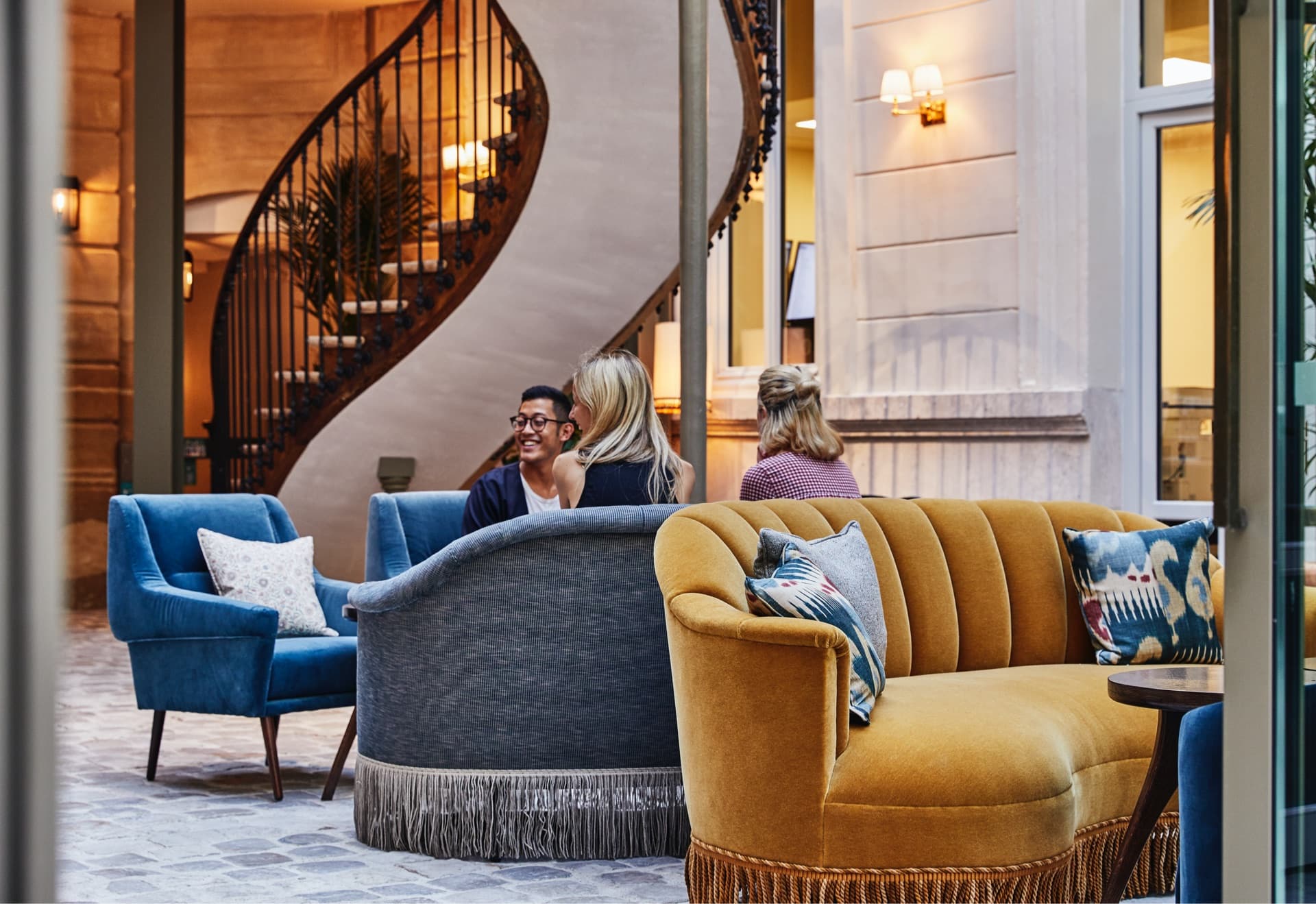 The Hoxton Paris facade and courtyard entrance